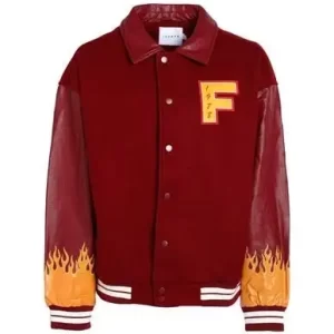 Topman Varsity Burgundy Jacket