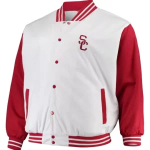 USC Trojans Birdseye Satin Varsity Jacket