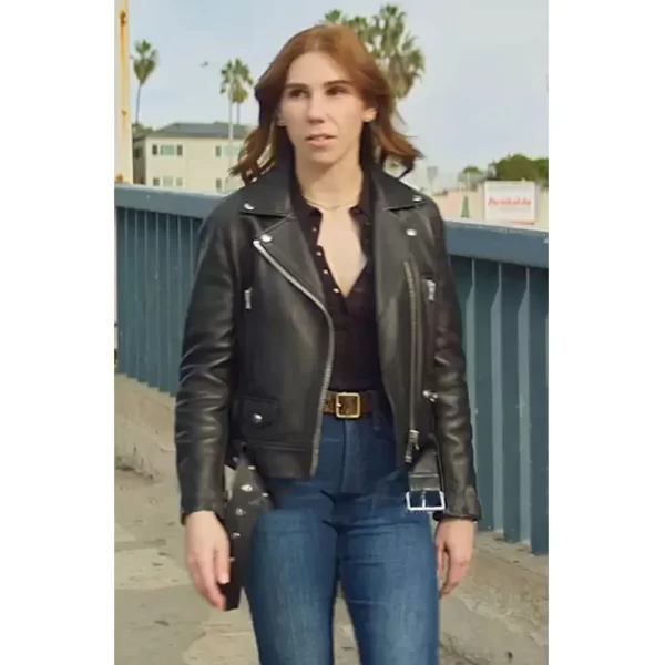 Zosia Mamet The Flight Attendant S02 Ani Mouradian Leather Jacket