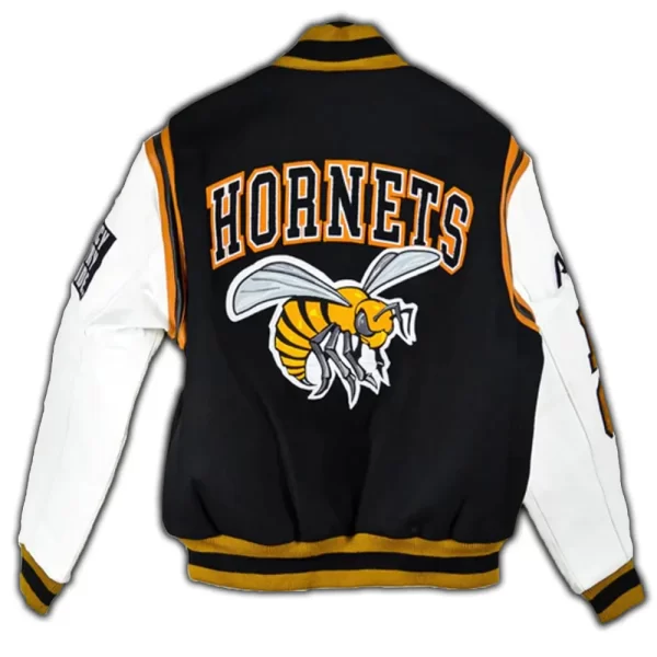 Alabama State University Varsity Black and White Wool & Leather Jacket