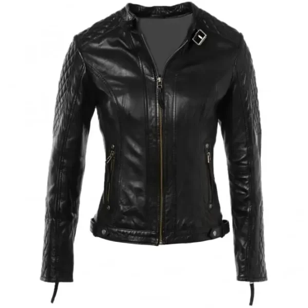 American Skull Bikers Black Leather Jacket