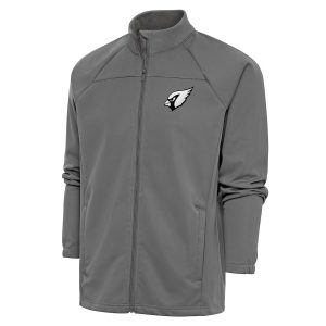 Arizona Cardinals Antigua Metallic Logo Links Golf Grey Jacket