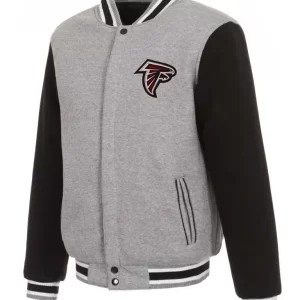 Atlanta Falcons Gray and Black Wool Jacket