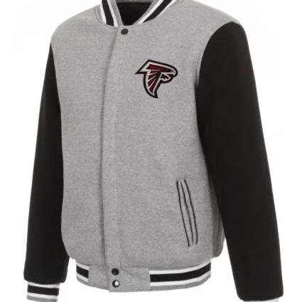 Atlanta Falcons Gray and Black Wool Jacket