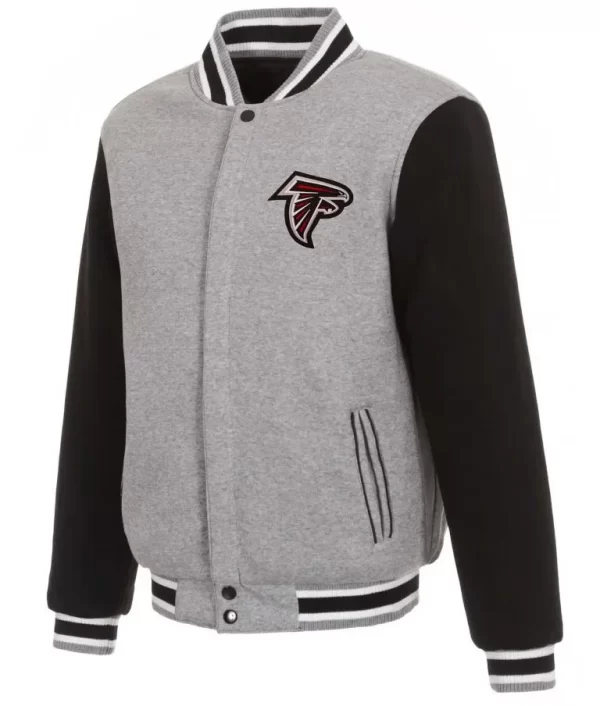 Atlanta Falcons Gray and Black Wool Jacket