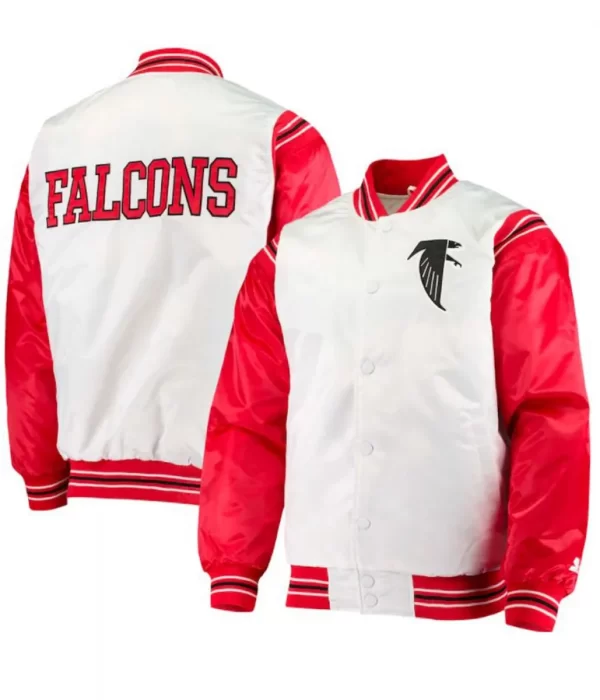 Atlanta Falcons Red and White Starter Satin Jacket