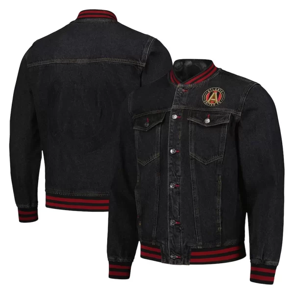 Atlanta United FC Denim Black Bomber Jacket