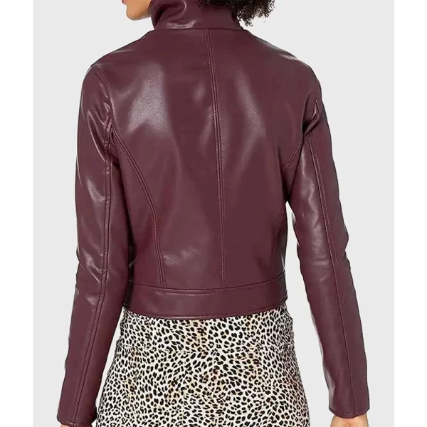 Azie Tesfai Supergirl S06 Kelly Olsen Burgundy Leather Jacket