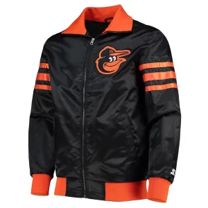 Baltimore Orioles The Captain II Black Satin Jacket