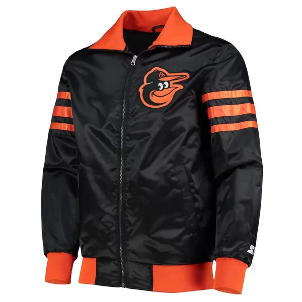 Baltimore Orioles The Captain II Black Satin Jacket