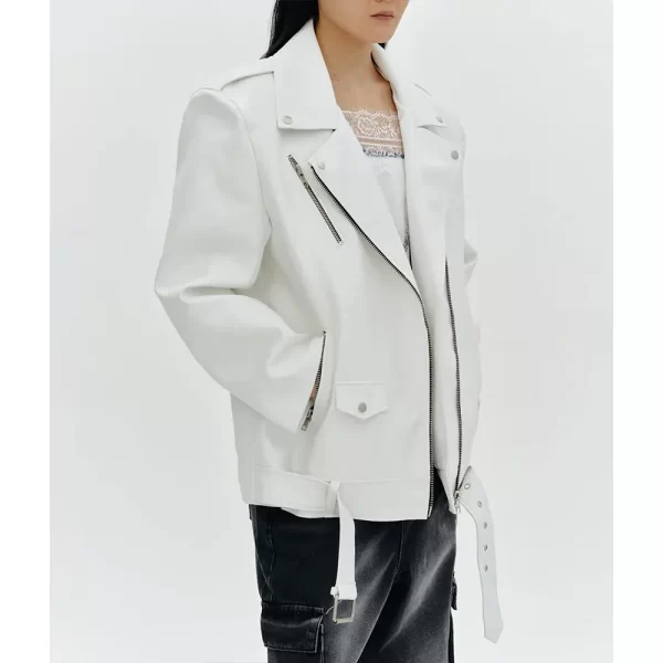 Better Things S04 Pamela Adlon Leather White Jacket