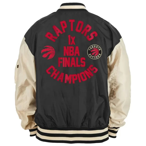 Black New Era Toronto Raptors Bomber Full-Zip Jacket
