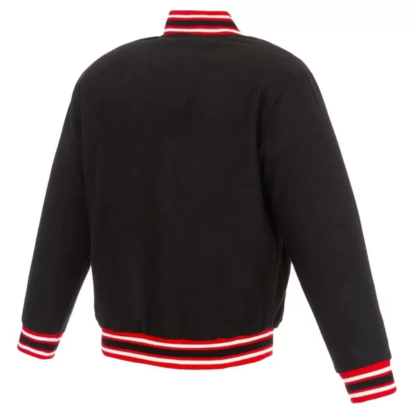 Black New York Red Bulls Wool Varsity Full-Snap Jacket