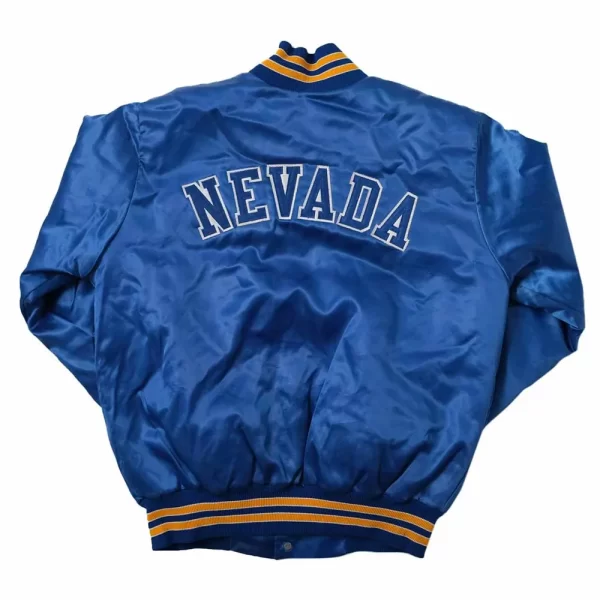 Blue University of Nevada Full-Snap Satin Jacket