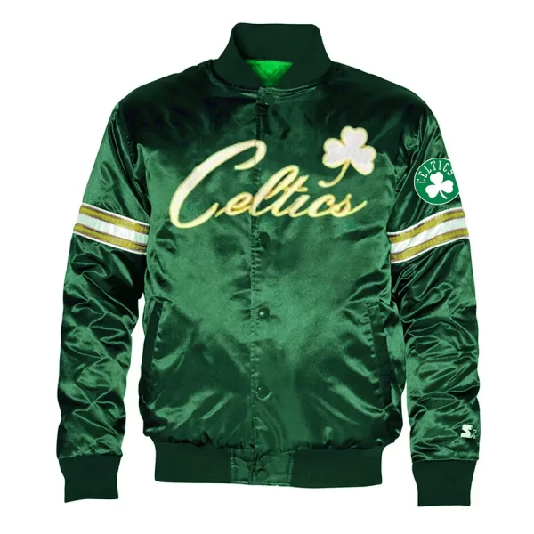 Boston Celtics Pick & Roll Satin Green Jacket