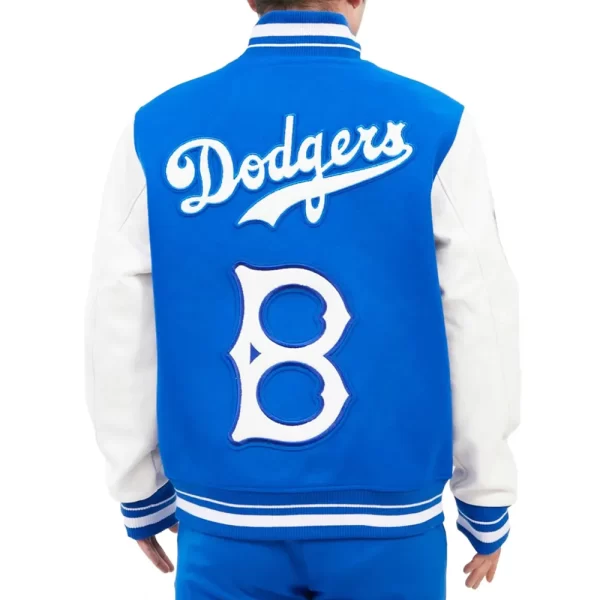 Brooklyn Dodgers Retro Classic Royal Varsity Wool & Leather Jacket