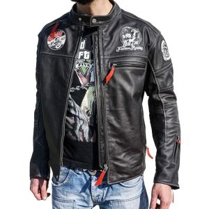 Cafe Racer Biker Black Jacket