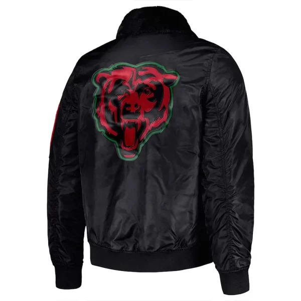 Chicago Bears Ty Mopkins Black History Month Black Satin Jacket