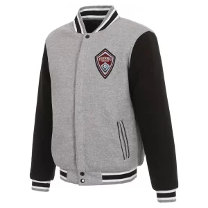 Colorado Rapids Gray and Black Wool Varsity Jacket