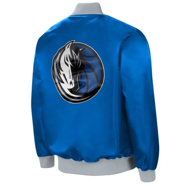 Dallas Mavericks The Ambassador Full-Zip Satin Blue Jacket