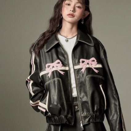 Diddi Moda Aw23 Black Leather Jacket