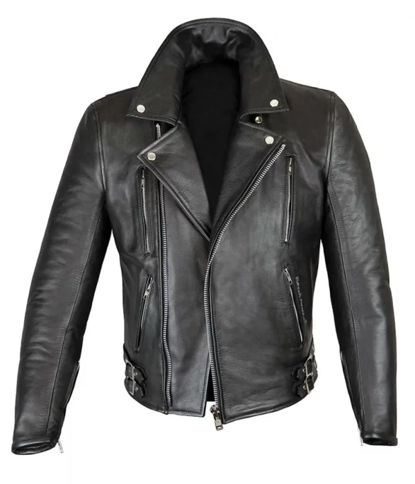 Elite Patrol Black Biker Classic Black Leather Jacket