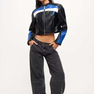 Emily Orozco E! News Black Leather Jacket