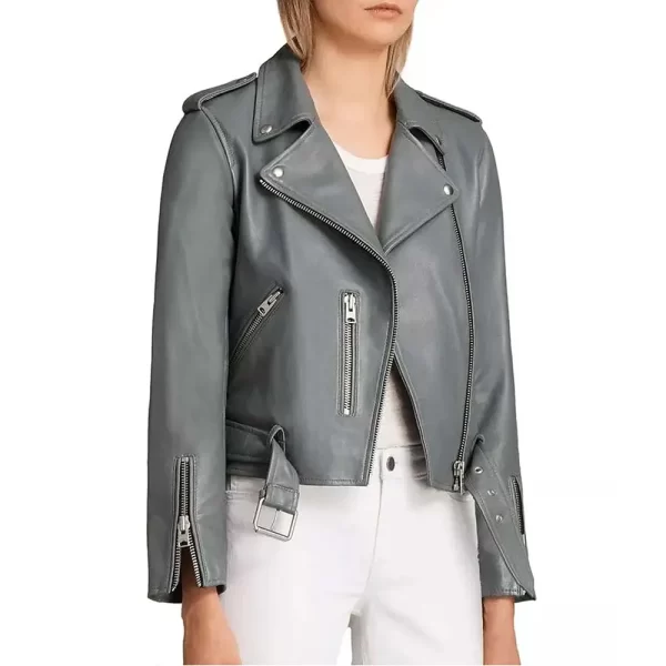 FBI Most Wanted Roxy Sternberg Leather Gray Jacket