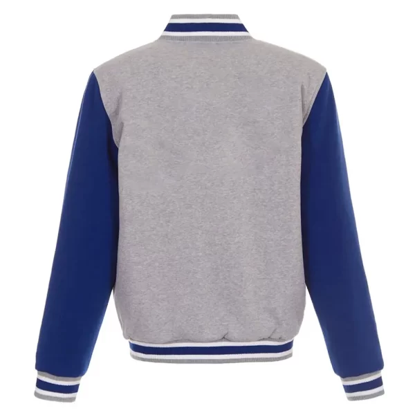 FC Cincinnati Gray and Blue Full-Snap Wool Varsity Jacket