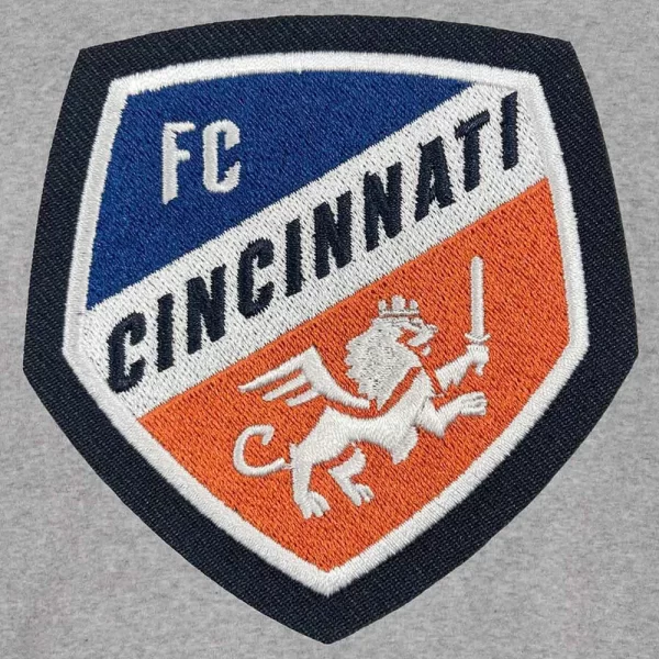 FC Cincinnati Gray and Blue Wool Varsity Jacket