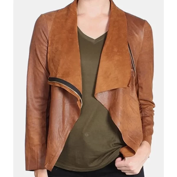 Girl Meets World S03 Sabrina Carpenter Brown Leather Jacket