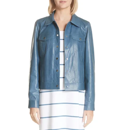 Good Girls Season 4 Retta Blue Leather Jacket