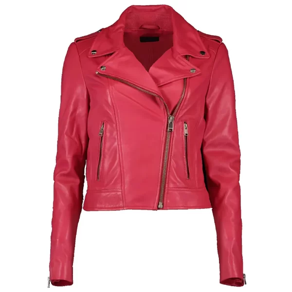 Hannah Brown The Bachelorette Hot Pink Leather Jacket