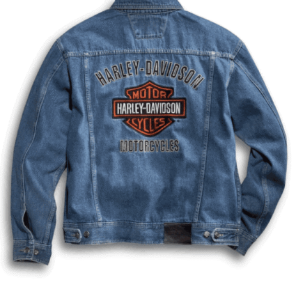 Harley Davidson Bar Shield Logo Denim Blue Jacket
