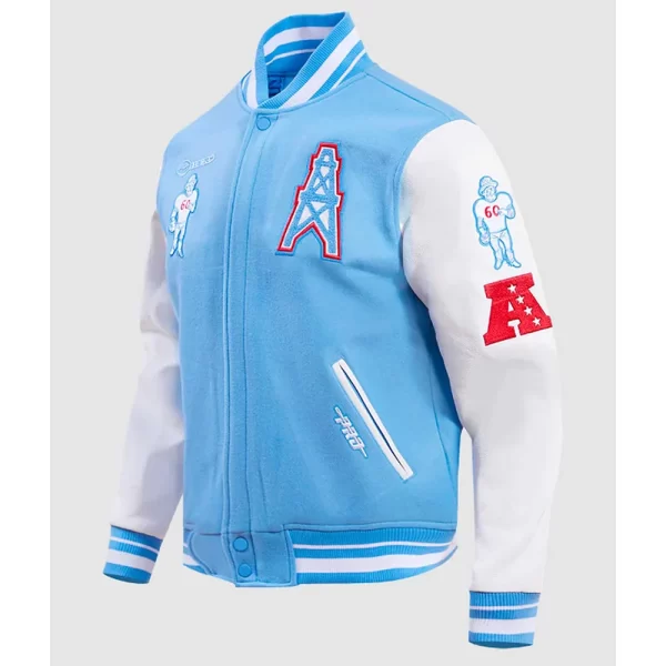 Houston Oilers Retro Classic Rib Varsity Jacket