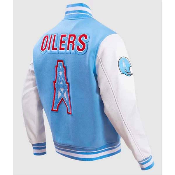 Houston Oilers Retro Classic Rib Varsity Jackets