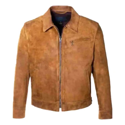 It Ends with Us Brandon Sklenar Brown Suede Leather Jacket
