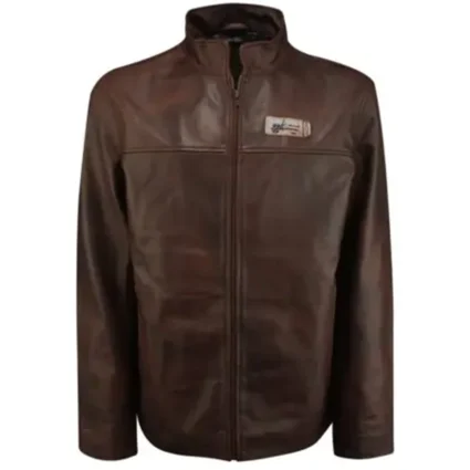 Jeep Brown Real Leather Jacket