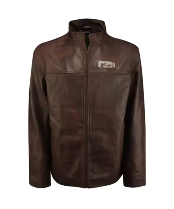 Jeep Brown Real Leather Jacket
