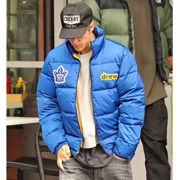 Justin Bieber Toronto Maple Leafs Puffer Jackets