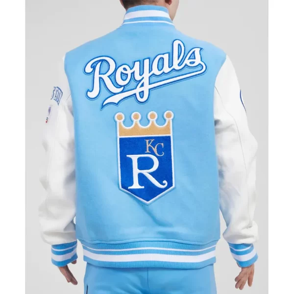 Kansas City Royals Varsity Light Blue and White Jackets