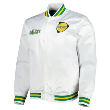 LA Galaxy City White Satin Jacket