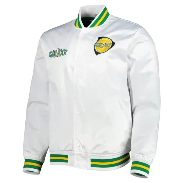 LA Galaxy City White Satin Jacket