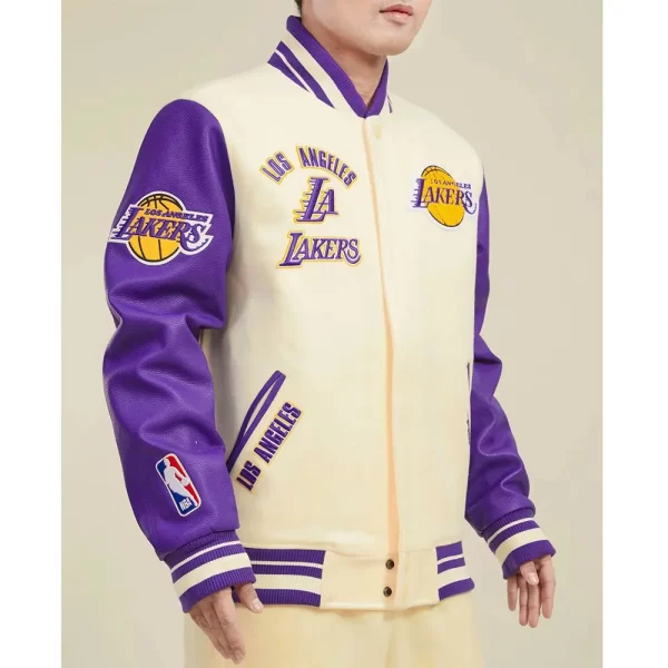 LA Lakers Retro Classic Rib Varsity Jacket