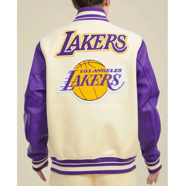 Los Angeles Lakers Retro Classic Varsity Wool and Leather Jacket