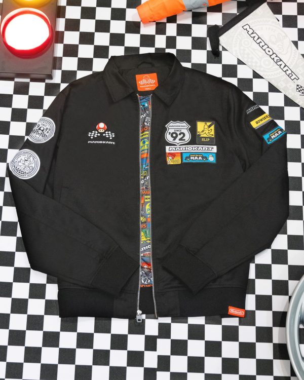 Mario Kart Flight Bomber Jacket - Black