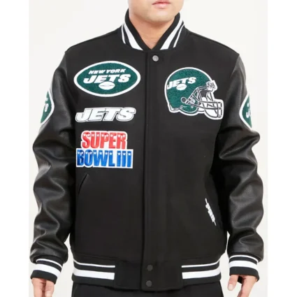 Mashup New York Jets Wool Varsity Jacket