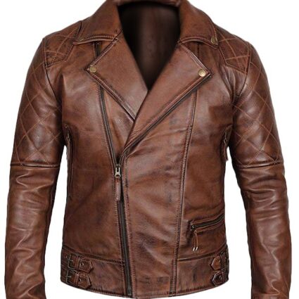 Men’s Brown Motorcycle Leather Jacket