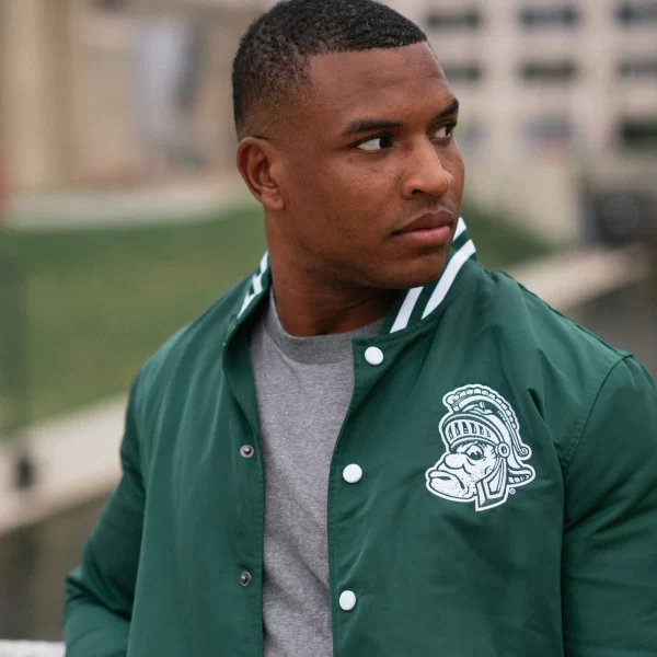 Michigan State Script Bomber Jacket