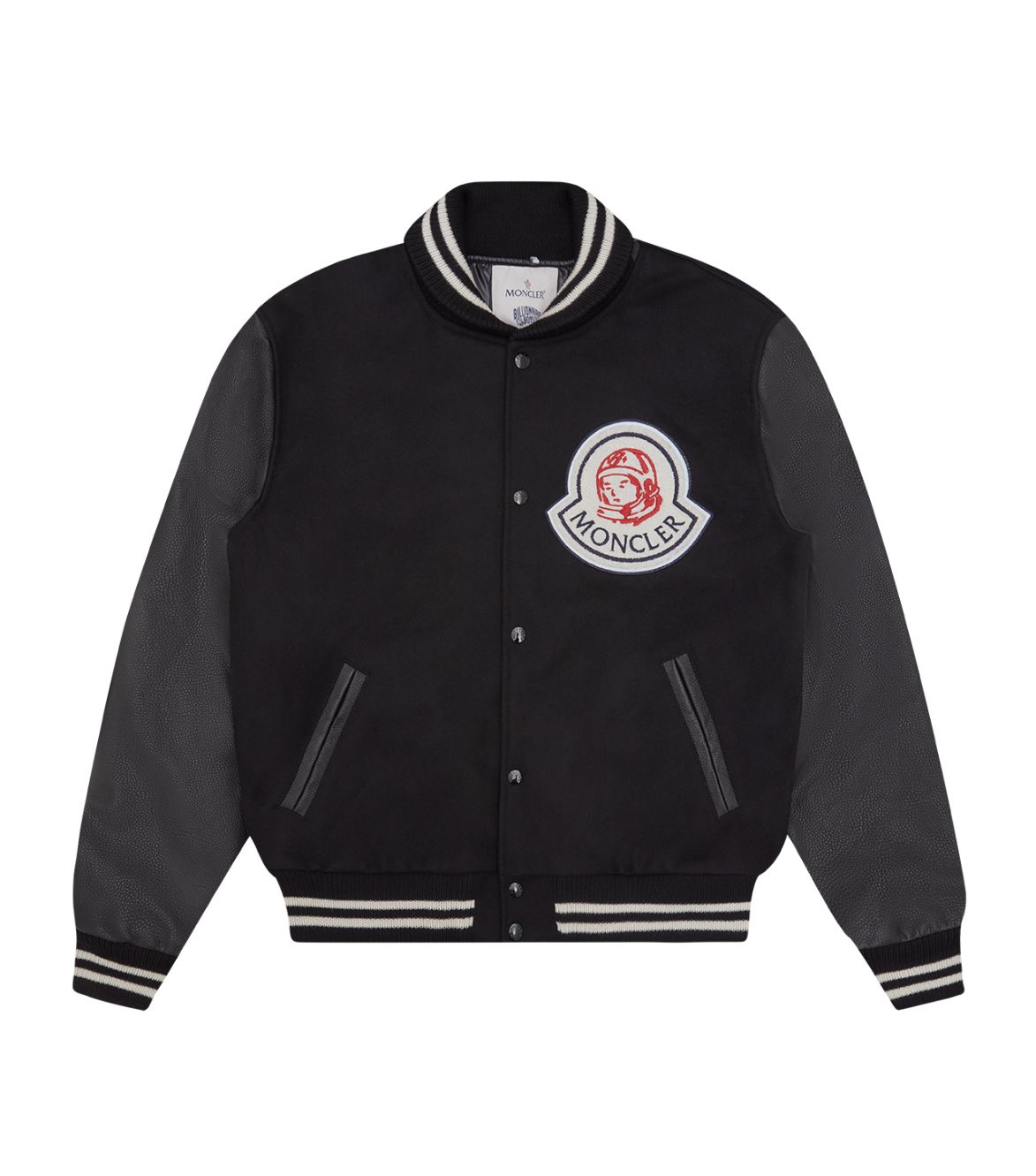 Moncler x Billionaire Boys Club 2023 Black Varsity Jacket - A2 Jackets